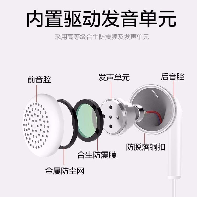 柏图适用OPPO手机耳机入耳式R17proR15R11splusA5A1R9sA3realme x - 图3