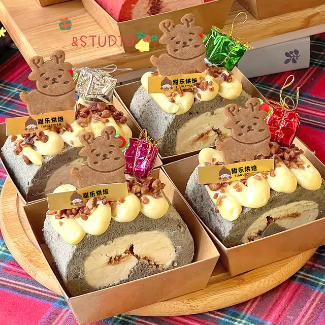 Christmas cocoa flavor cartoon cookie cake decoration ornaments