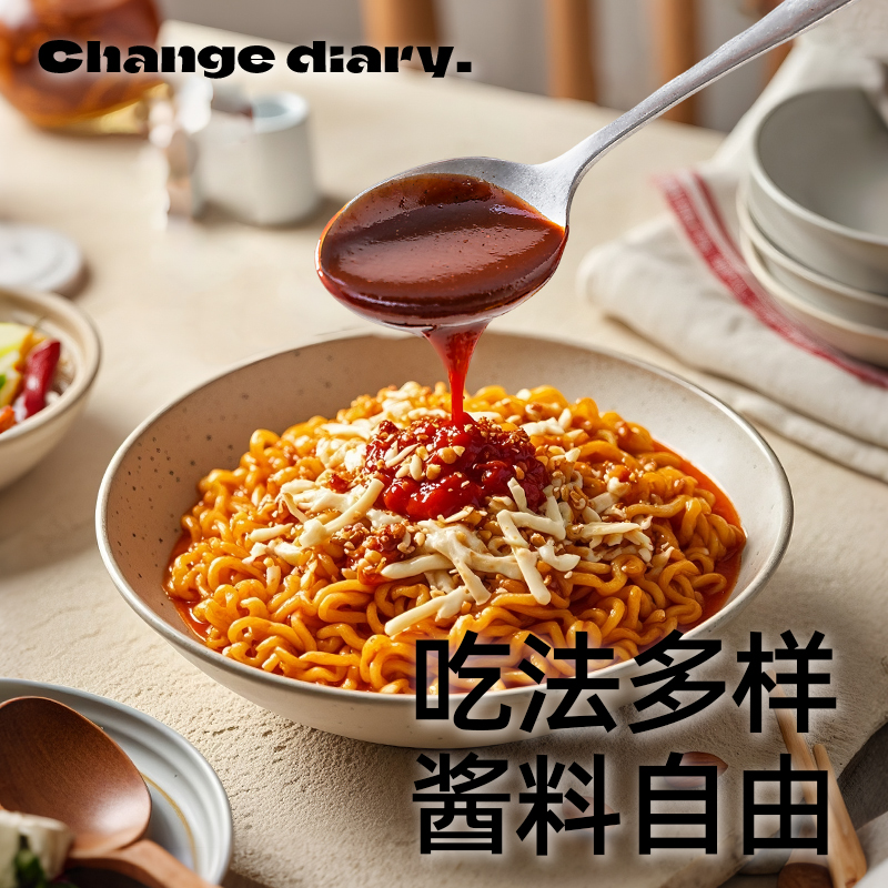 韩式火鸡面酱低0脂荞麦面辣椒酱调料包卡石锅拌饭拌面调味料酱料 - 图3