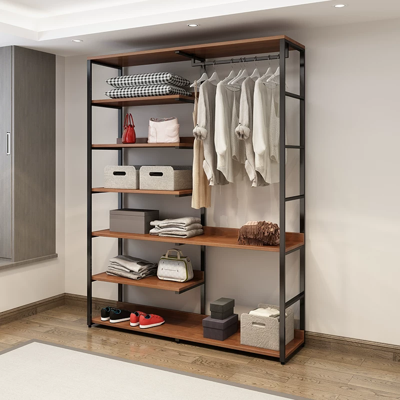 Открытая гардеробная стойка лофт, подвесная металлическая вешалка в спальне, step-in, монтированная подвесная вешалка