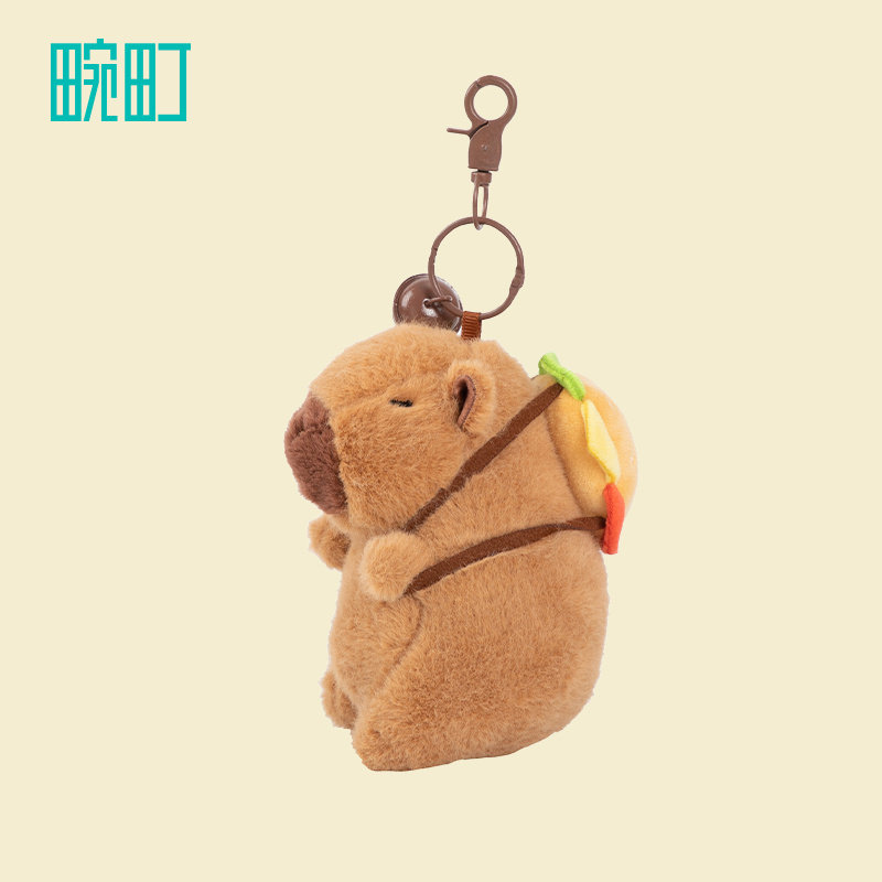 畹町卡皮巴拉毛绒挂件水豚鼠创意呆萌玩偶包配饰钥匙扣迷你挂饰,淘宝优惠券,粉丝福利购,淘宝优惠卷