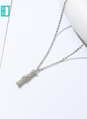 畹町精致S925银项链小裙子白贝母锁骨链女小扇子扇形贝壳银吊坠