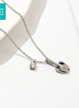 畹町个性铲子精致锁骨链项链