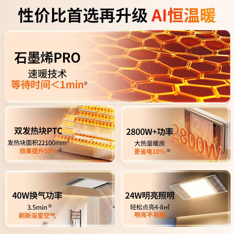 Supor heater exhaust fan lighting integrated