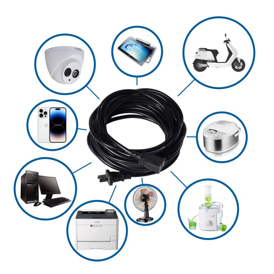 (买2送1)纯铜两芯电源线加长线延长线插座连接线两孔风扇延长线 - 图1