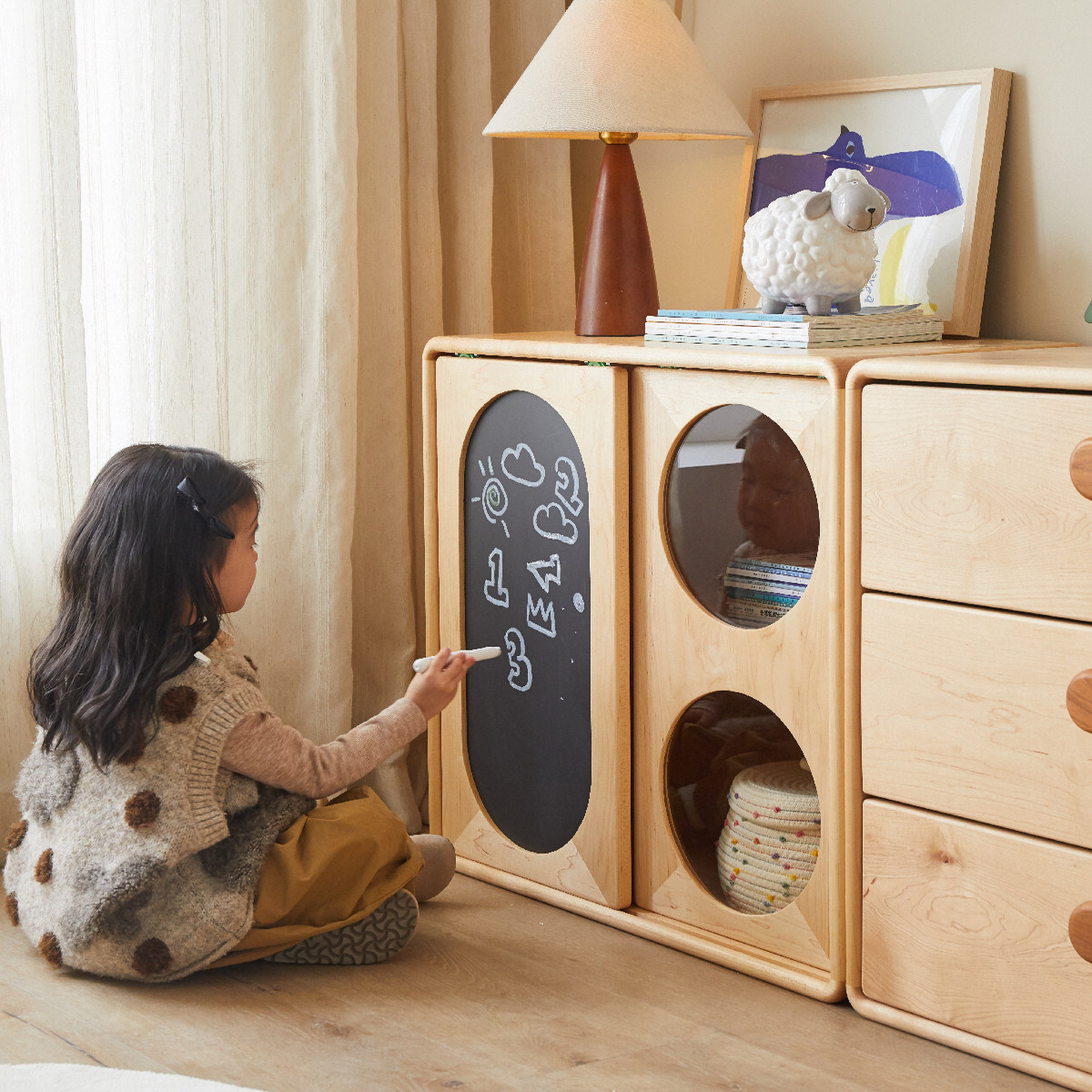 盒木 hemoo咔哒儿童组合柜多功能绘本柜斗柜储物柜边柜蒙氏儿童房,淘宝优惠券,粉丝福利购,淘宝优惠卷