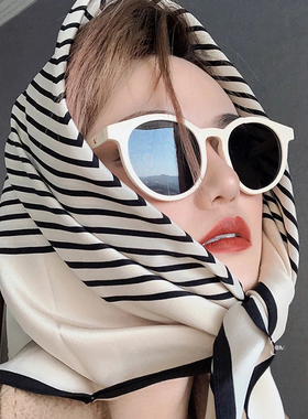 墨镜白色框女ins港风网红太阳镜