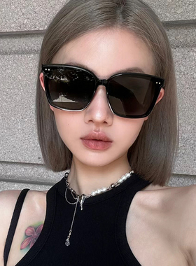 方形黑色大框墨镜女款防紫外线