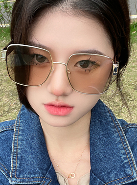 冬季茶色方框墨镜女潮高级感法式