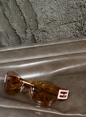 粉色无框曲面墨镜女潮高级感欧美时尚异形气质个性搭配遮阳太阳镜