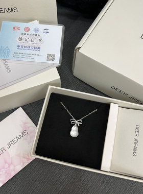 新中式少女丝带蝴蝶结天然水沫玉翡翠葫芦吊坠s925纯银项链女礼物