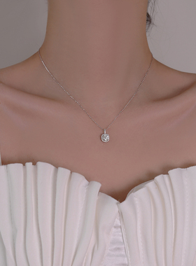 意大利deer公主999足银纯银莫桑石钻项链女2025送女闺蜜新年礼物