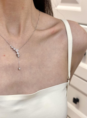 绚丽之星项链女款925纯银小众设计满天星锁骨链新年礼物送女友