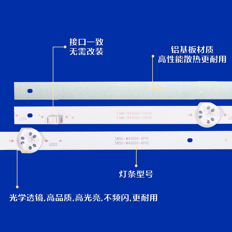 适用创维40X6 40E2A 40E1C 40X8 40E382W 40E381S 40E310电视灯条 - 图1
