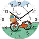 Dilan clock wall clock living room home cartoon cute