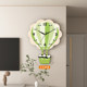 Decorative painting clock with punch-free wall clock