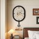 Creative clock wall clock living room home clock free of punching