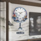 Medieval style landscape painting quartz clock perpetual calendar wall clock