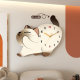 Cat quartz clock wall clock home mute punch-free