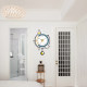 Swing decorative painting wall clock silent new style without punching