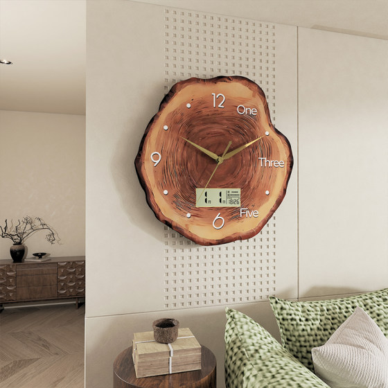 Annual ring clock wall clock living room home punch-free clock