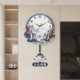 Medieval style landscape painting quartz clock perpetual calendar wall clock
