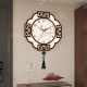 Chinese style decorative painting clock wall clock free punch clock