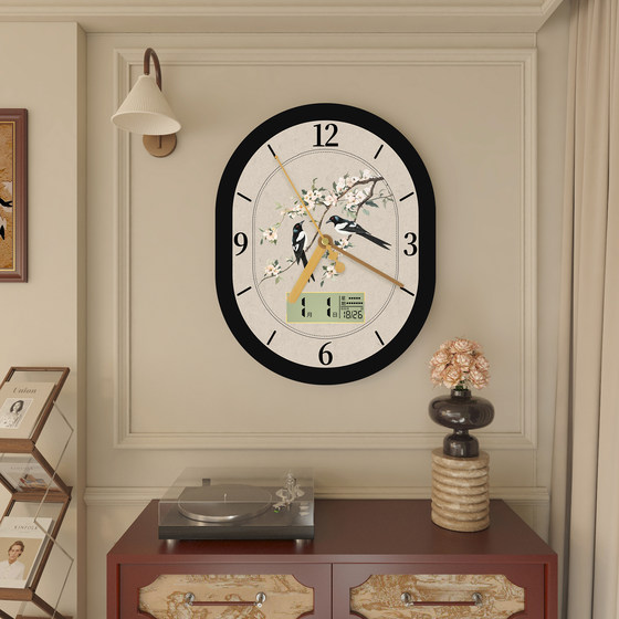 Creative clock wall clock living room home clock free of punching