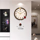 Cream style clock perpetual calendar swing wall clock without punching