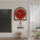 Artistic simple swing clock wall clock silent without punching