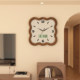 Medieval style clock, living room wall clock, household punch-free