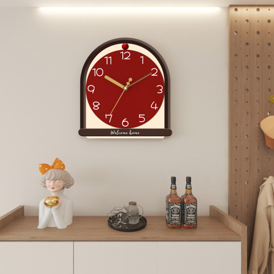 Artistic simple swing clock wall clock silent without punching