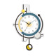 Swing decorative painting wall clock silent new style without punching