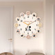 Cream style clock wall clock for living room and home without punching
