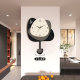 Art decorative painting clock wall clock silent punch-free