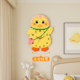 Cute little yellow duck wall clock silent swing clock