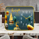 Dilan decorative painting table clock Chinese style clock