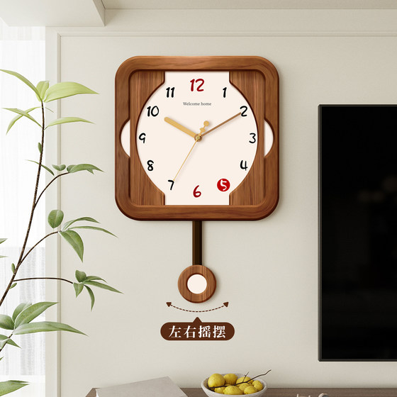 Medieval style swing wall clock without punching quartz clock wall watch