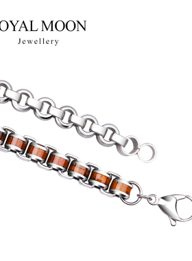 欧美手链赤月钨金轻奢小众相思木