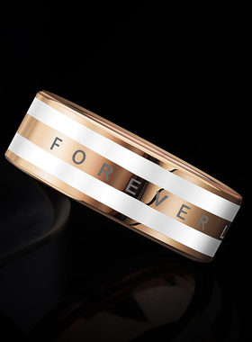 赤月男女钨金陶瓷时尚个性戒指