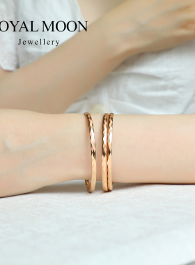 玫瑰金手镯女ins轻奢小众设计