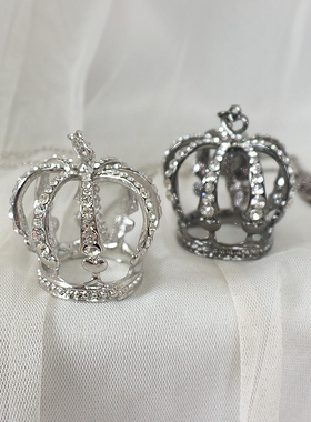 满钻超大皇冠项链原宿风