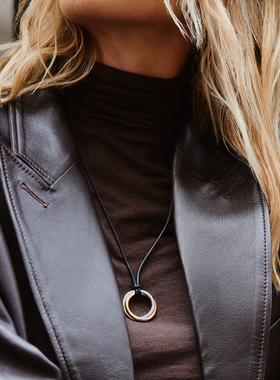 Missoma金银双生黑绳项链