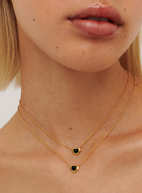 【组合】Missoma方形蛇骨链爱心果冻黑玛瑙项链女士轻奢小众礼物