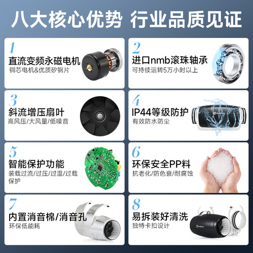 鸿冠管道风机HDD-P强力排气扇超静音卫生间换气扇抽风机大吸力 - 图2