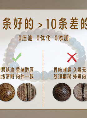 蓝水翡翠真沉香手串女款