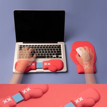 Clavier de boxe originale Bracelet Silicone Upholstered Wrists Mouse Pad Bloc-notes Clavier Bracelet Confort de confort de palmier Bureau de soutien du poignet Slow Rebound Clavier Mat Wrist Pillow 3D Chest Electric Race Cute