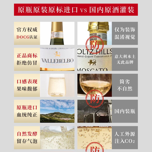 正品星空莫斯卡托阿斯蒂微醺果酒气泡起泡香槟甜白葡萄酒中秋礼物 - 图1