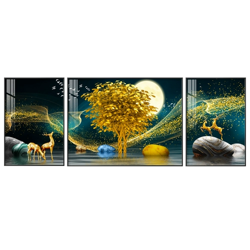 5D Diamond Painting 2023 Full Diamond New Sanlian Fatched Deer Living Room Crystal Point Cross Stick Cross Stroke