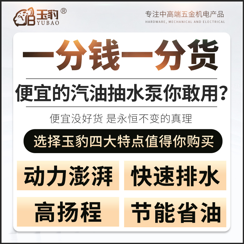 高压抽水机农用灌溉高扬程电启动2寸3户外大流量自吸汽油机抽水泵-图0